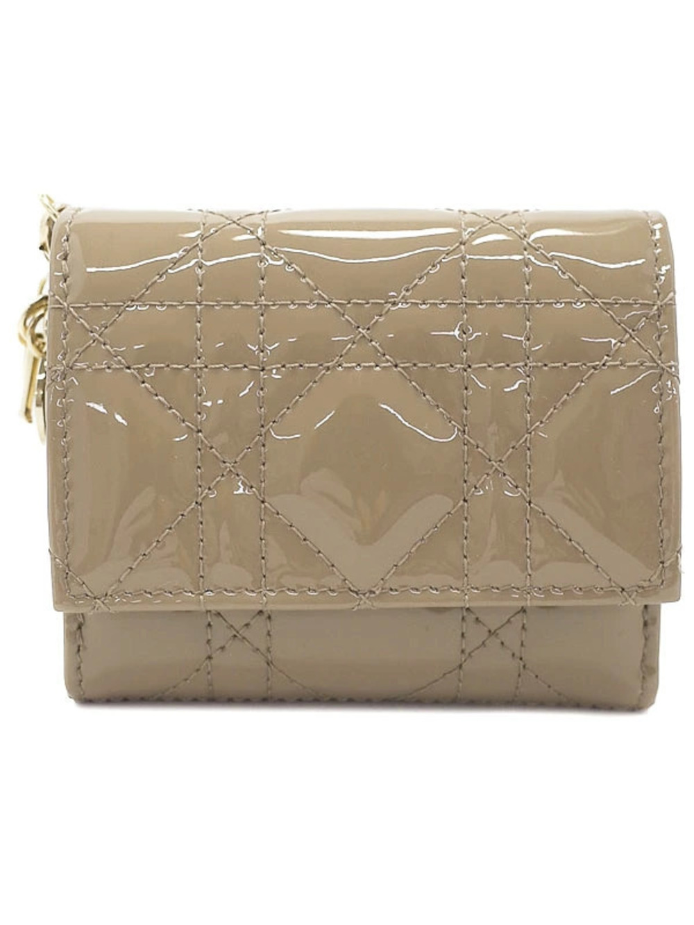 Christian Dior Lady Lotus Wallet Tri fold Short